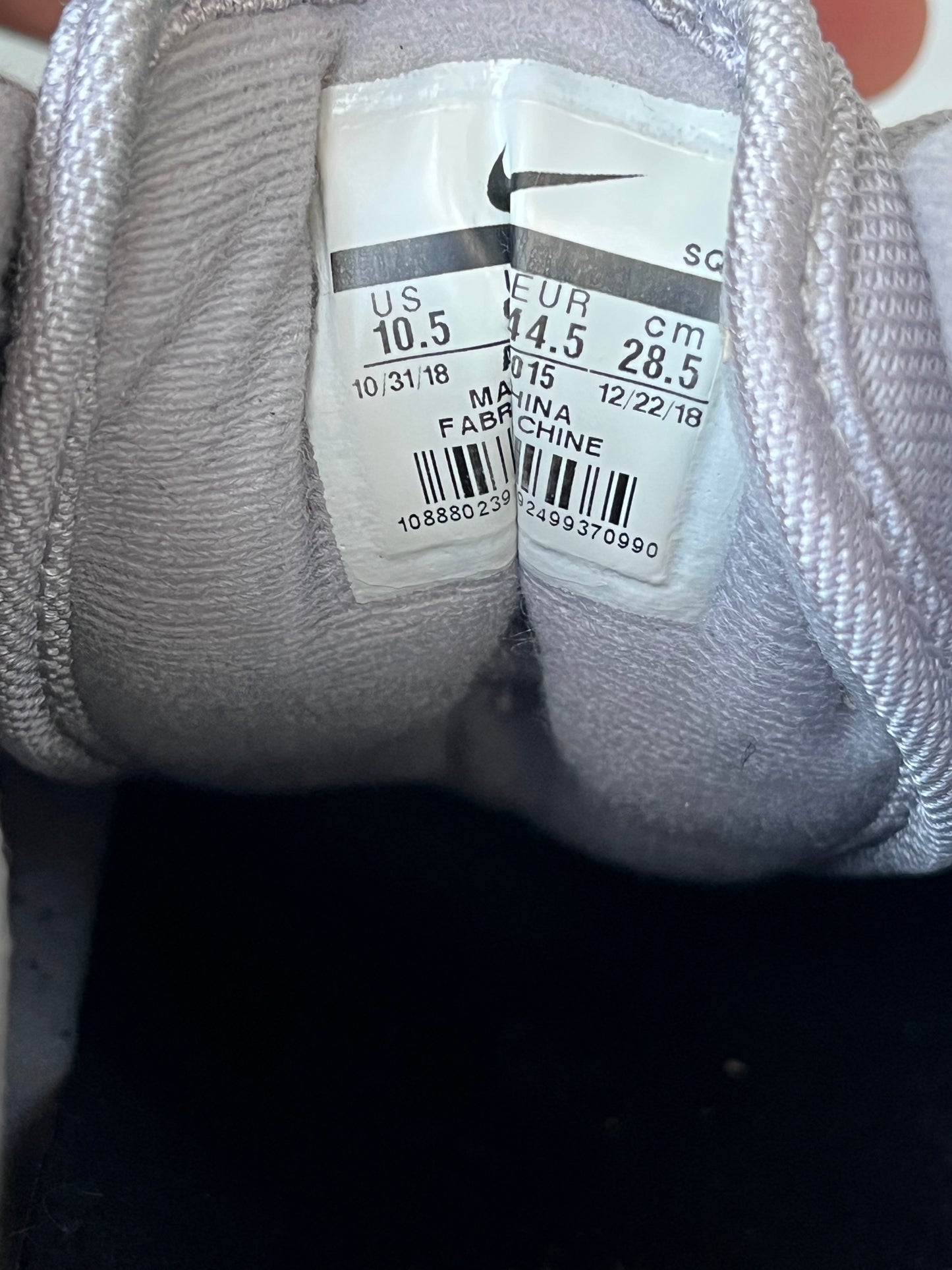 Nike Air Max 1 Atmosphere Grey Running Shoes Mens Size: 10.5