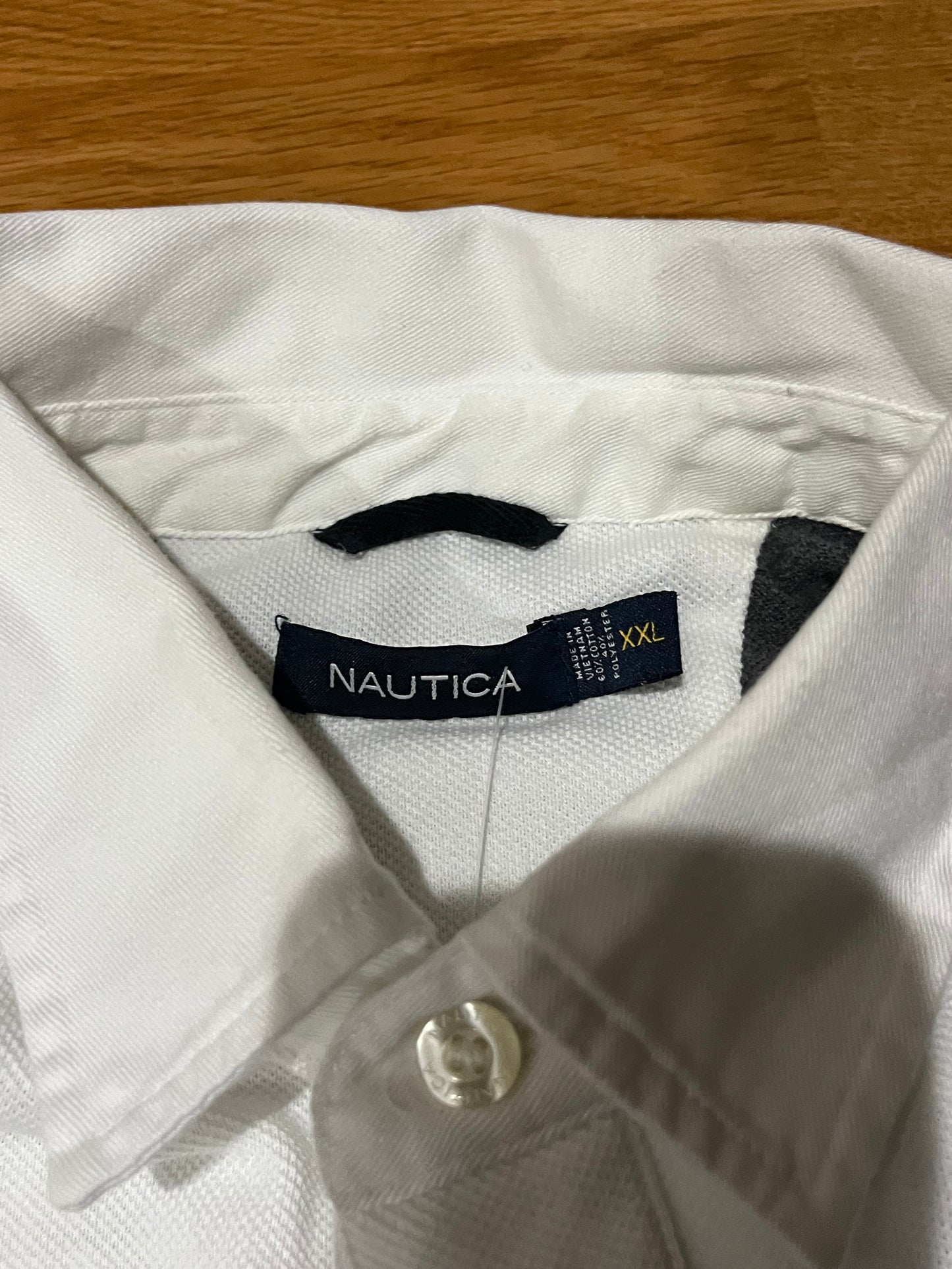 Nautica Striped Pique Polo Shirt Mens Size: XXL