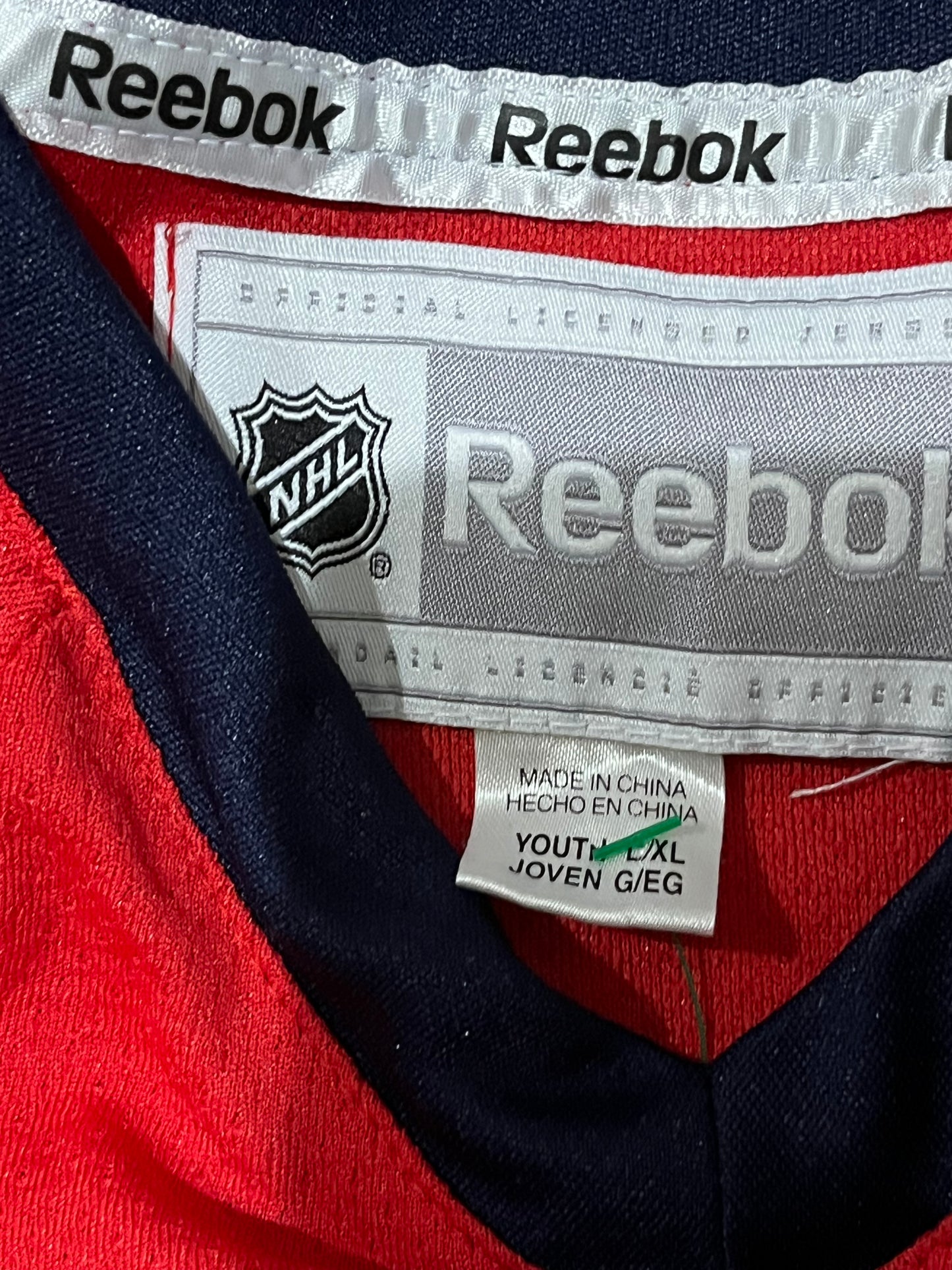 Florida Panthers Hockey Jersey by Reebok Youth Boys Size: L/XL