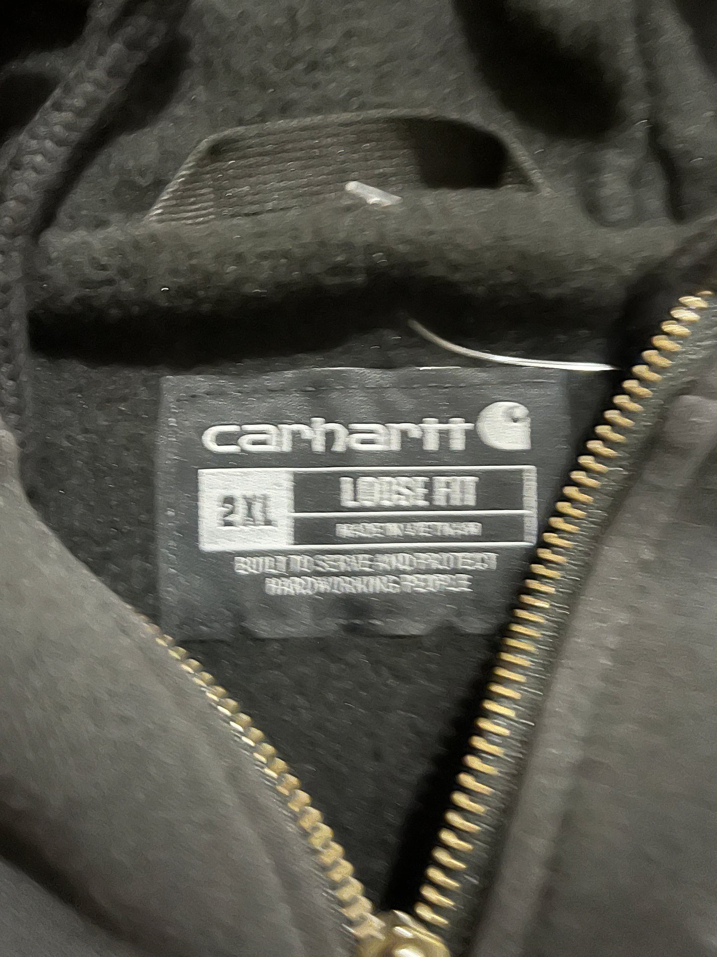 Carhartt Rain Defender Fleece Lined Graphic Full Zip Sweatshirt Mens Size: 2XL