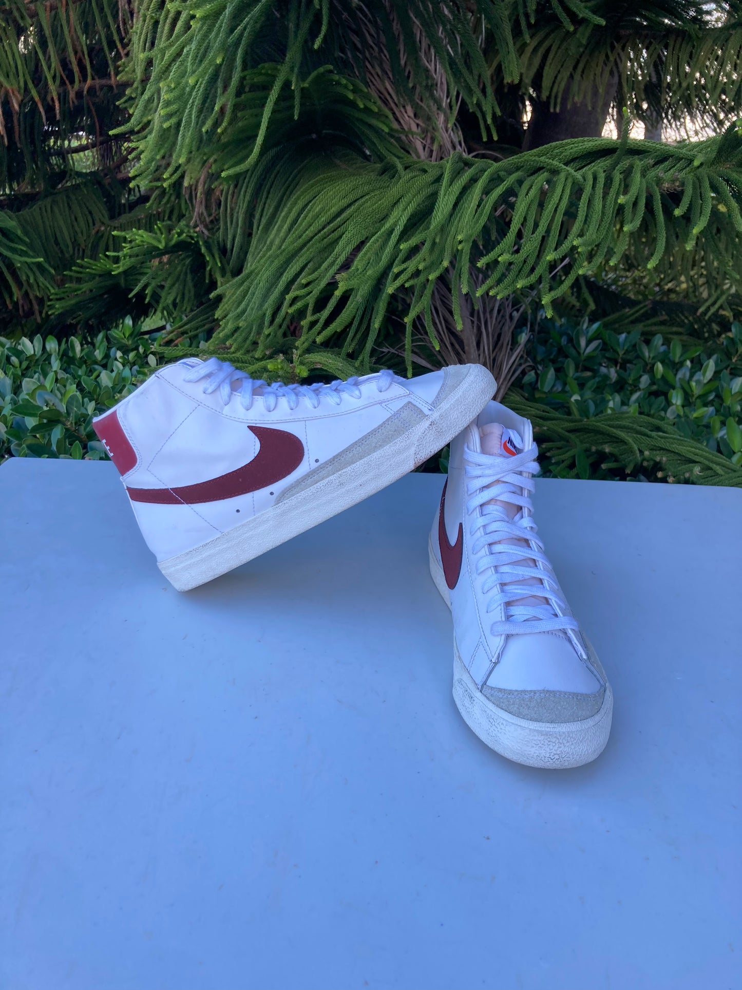 Nike Blazer Mid '77 White Team Red Sail Shoes (Mens)